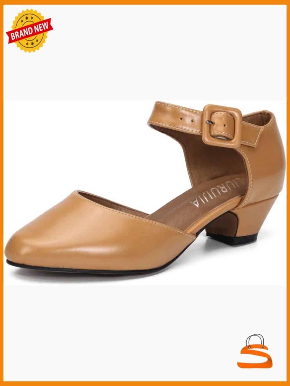 Low Chunky Heel Pumps Ankle Strap Dress Shoes Work Wedding Party